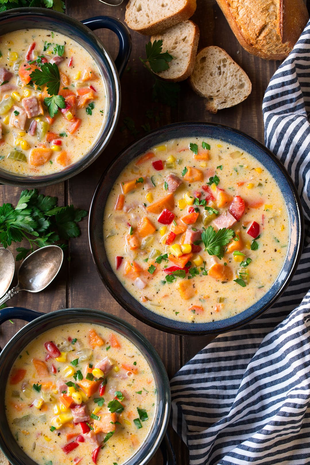 Creamy Sweet Potato Ham and Corn Chowder: Your Cozy Winter Meal